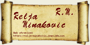 Relja Minaković vizit kartica